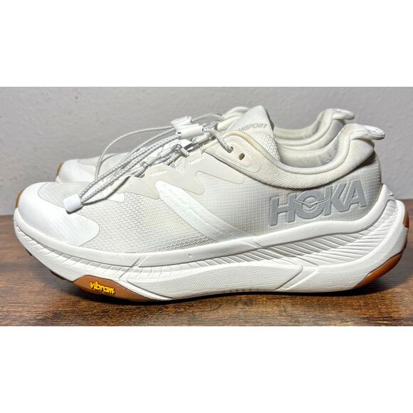 Hoka Transport White Gum Running Shoes Women's Size 6B Sneakers 1123154 WWH - Picture 6 of 12